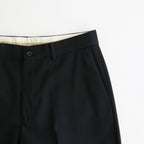 FLAT FRONT WIDE TROUSERS #BLACK [A26C07PT03C]