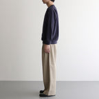 SEED STITCH LONG SLEEVE TOP #NAVY [PMAT-CL03]