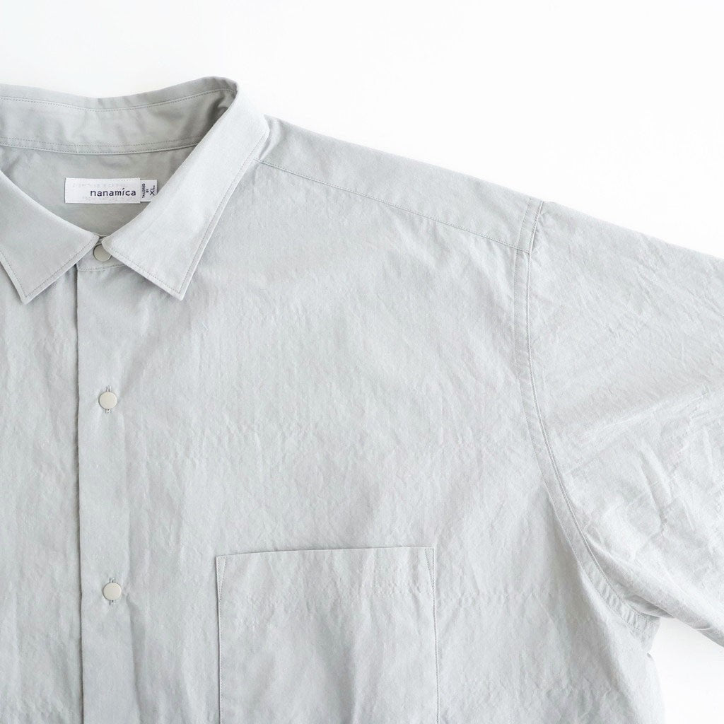 Regular Collar Wind S/S Shirt #Gray [S26SG088]