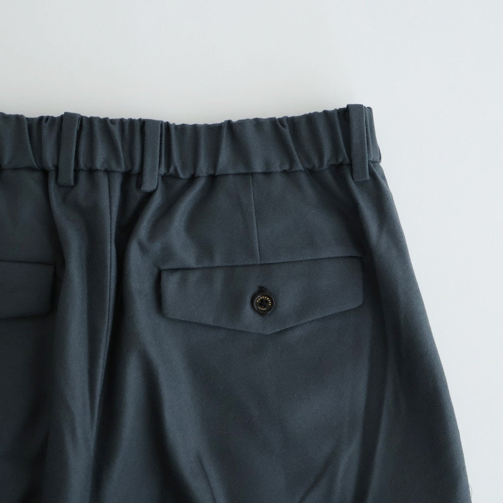 DOUBLE PLEATED WIDE TROUSERS #FOREST GRAY [A25C15PT02C]