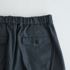 DOUBLE PLEATED WIDE TROUSERS #FOREST GRAY [A25C15PT02C]