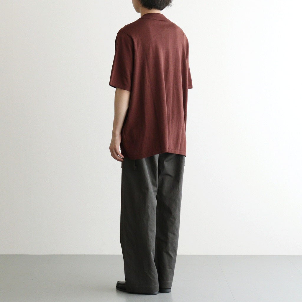 SILK COTTON SKIPPER KNIT #MAROON [26S-BIS-KN66]