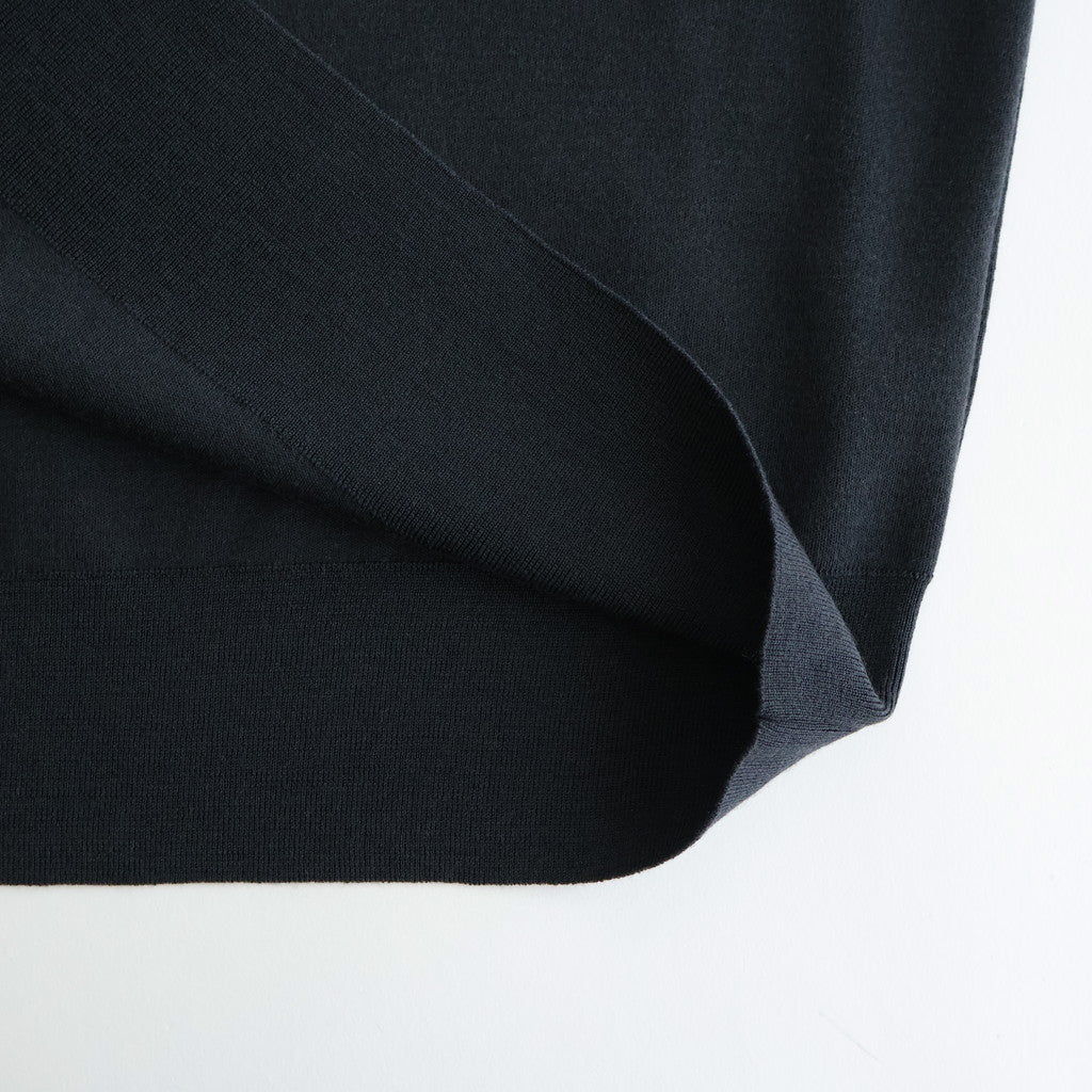 32G SMOOTH WOOL CLASSIC CREW NECK #CHARCOAL BLUE [BN-25FM-020]