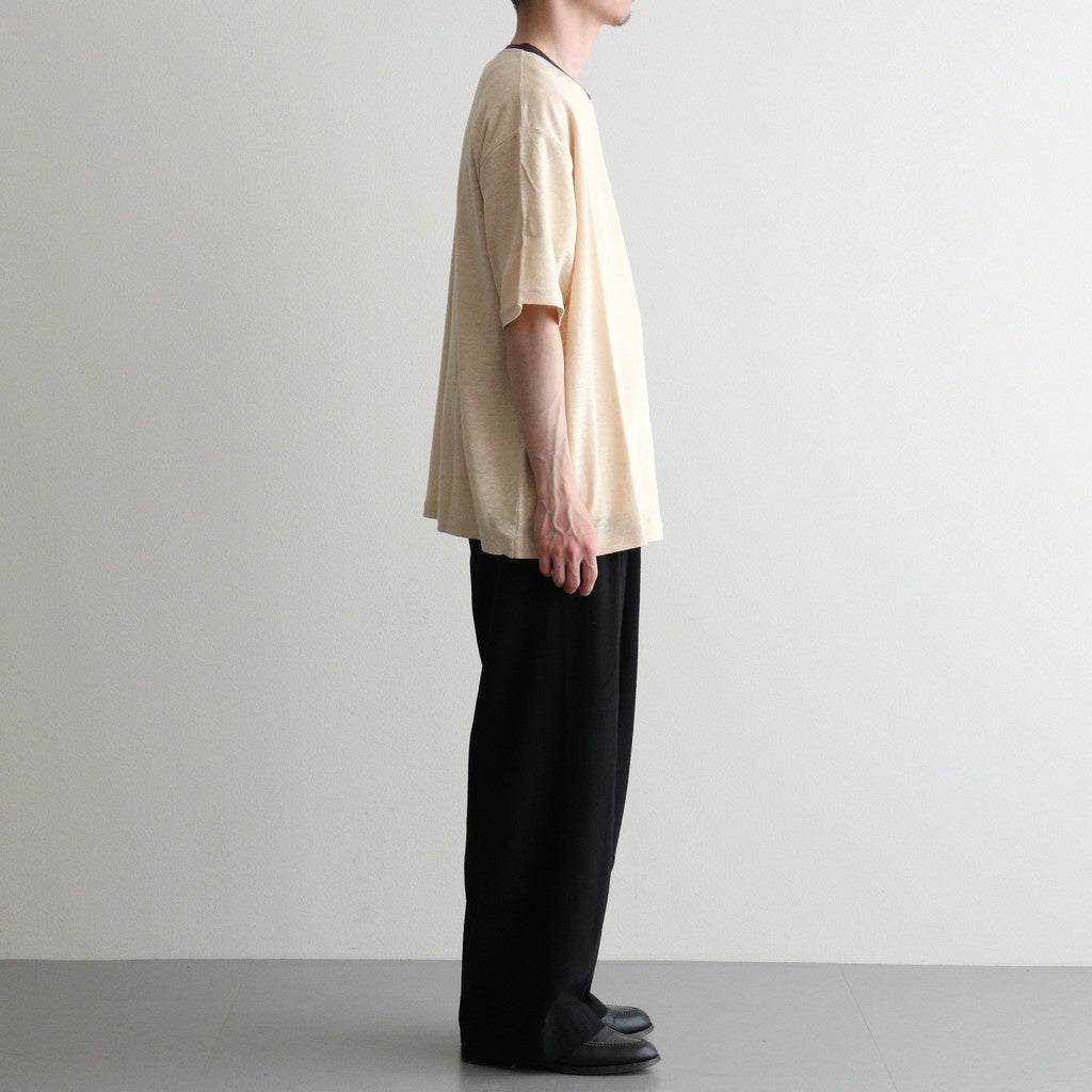 NORMANDY LINEN T-SHIRT #BEIGE×BROWN [BN-26SM-071]
