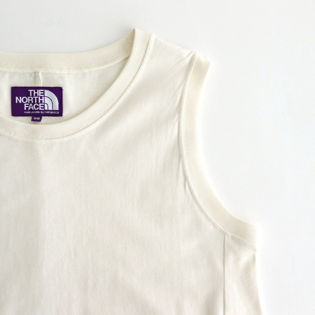 Cotton Jersey Sleeveless Flared Dress #Ivory [N25SF060]