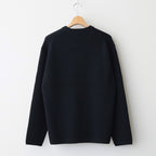 SOLID WOOL RIB CREW NECK #BLACK [BN-25FM-042]