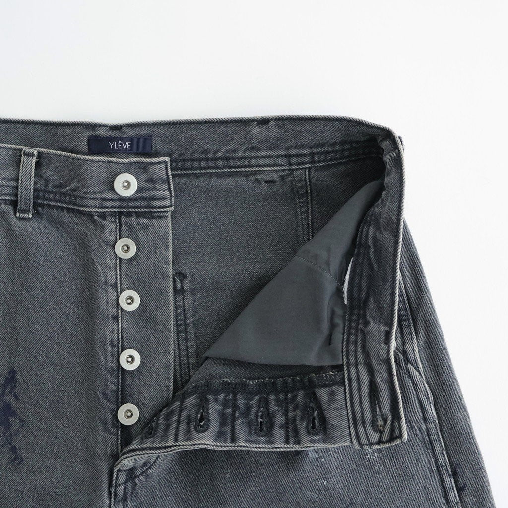 HAND PAINT DENIM SHORTS #010 BLACK [16861 40028]