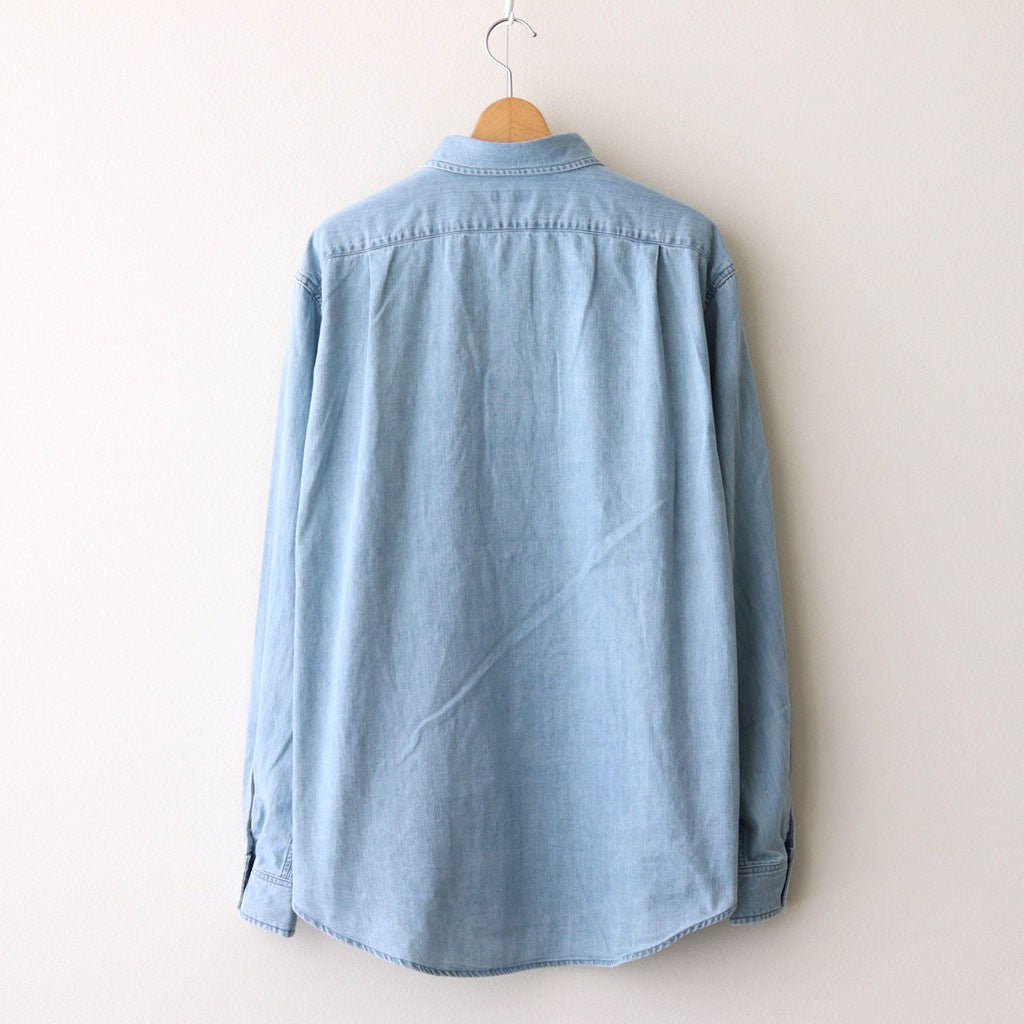 Regular Collar Light Denim Shirt #Indigo Bleach [S25SG087]
