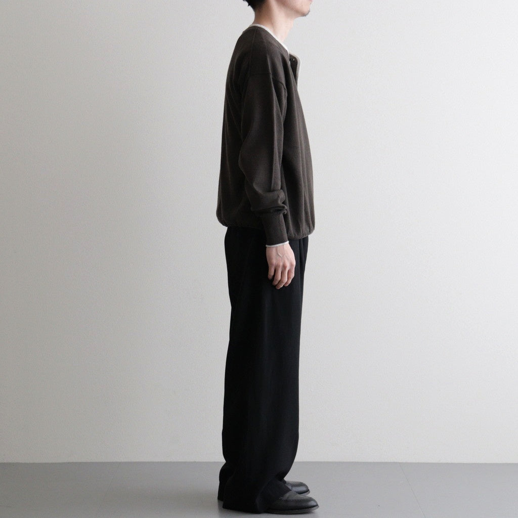 Wool Cupro Easy Wide Trousers #Black [NEP-SS2606]