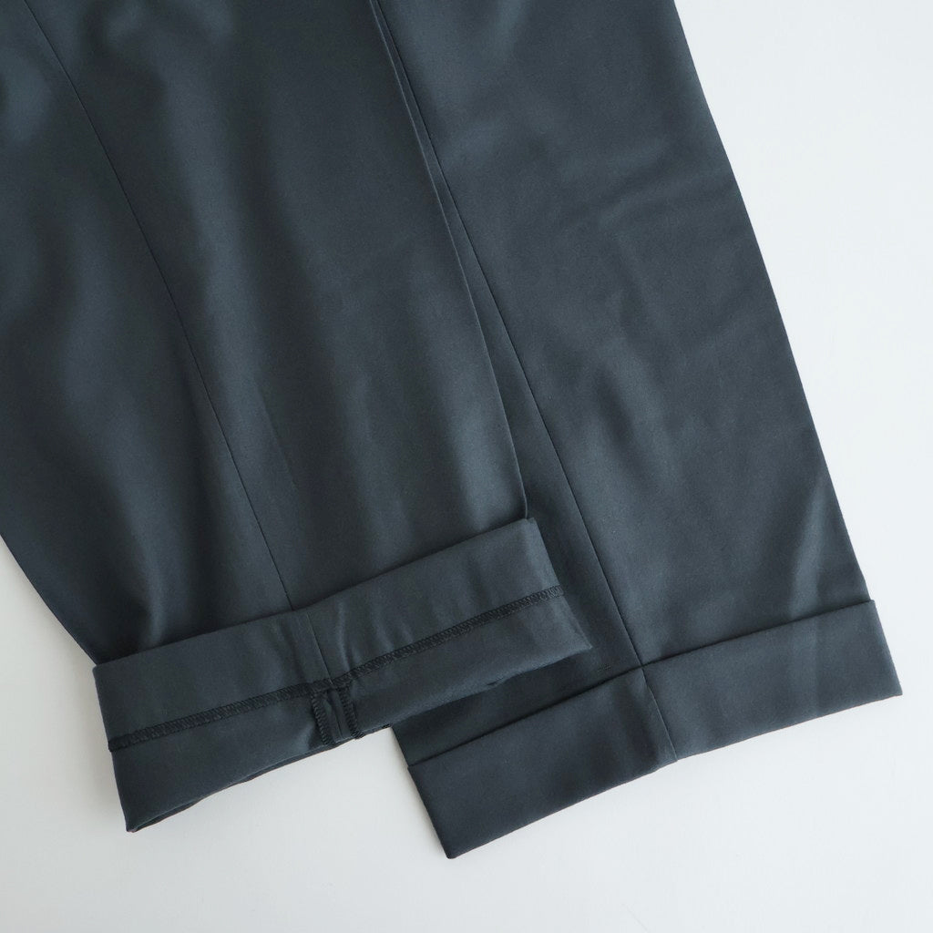 DOUBLE PLEATED WIDE TROUSERS #FOREST GRAY [A25C15PT02C]