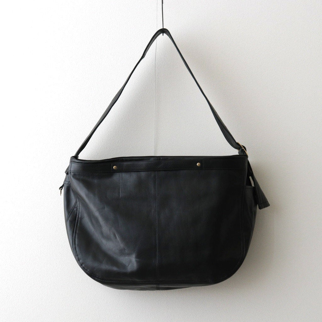 NEW NEWSPAPER BAG L #BLACK [BG-40-C-COW-5] - Diffusion 三重県