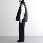 HIGH-COUNT SILK PUFF VEST #BLACK [252OJ-VT02]