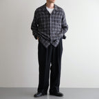 DOUBLE PLEATED WIDE TROUSERS #BLACK [A25C15PT02C]