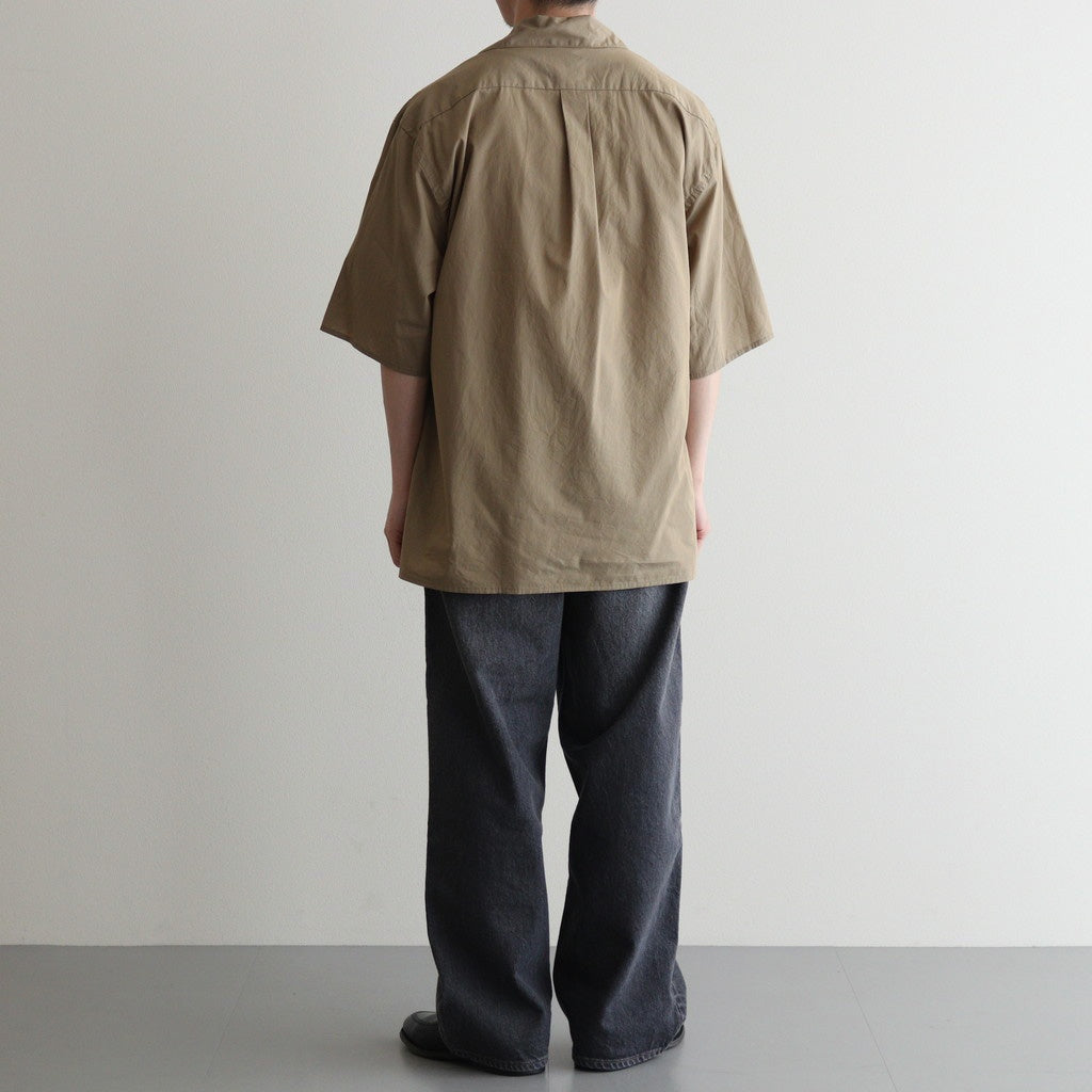 Chambray Open-Collar Shirt #OliveBeige [BHS25S021]