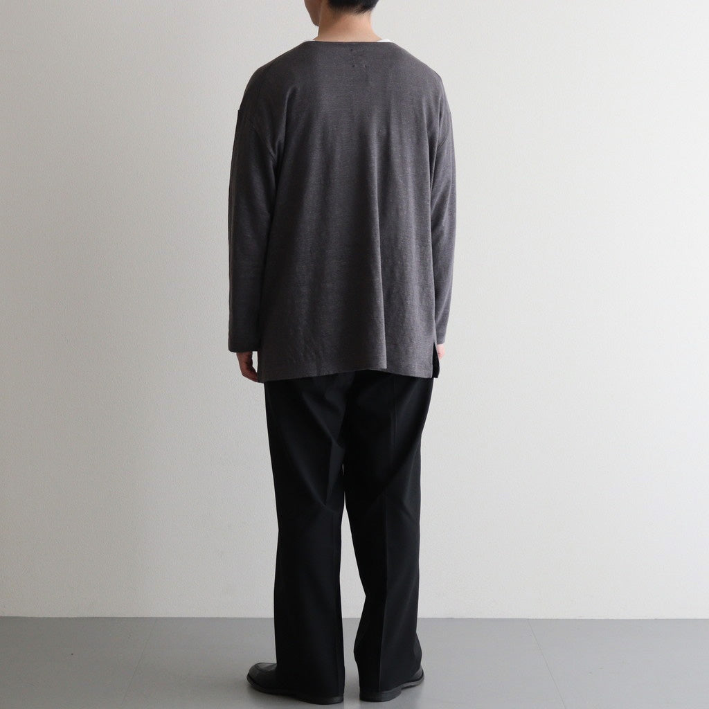NORMANDY LINEN BASQUE SHIRT #GRAY [BN-25SM-065] - Diffusion 三重県