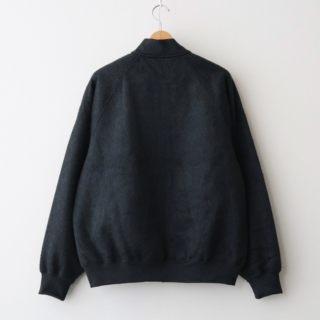 Pe/Silk Fleece Bomber Jacket #HeatherBlack [BHS25F019]