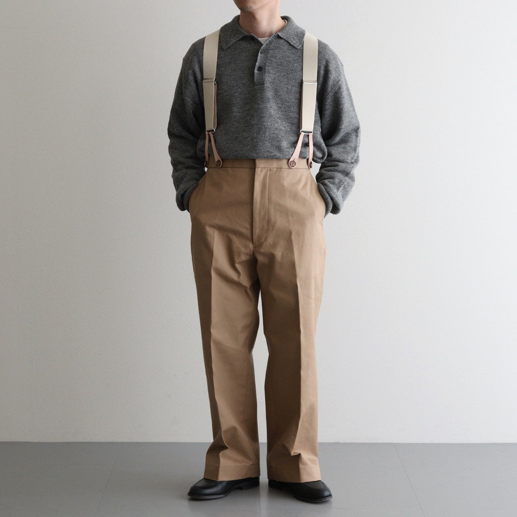 SOLIS COTTON TROUSERS - CHINO #BEIGE [HV501001]