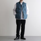 MOUNTAINEER DOWN VEST #CERULEAN [PMAU-VT01]
