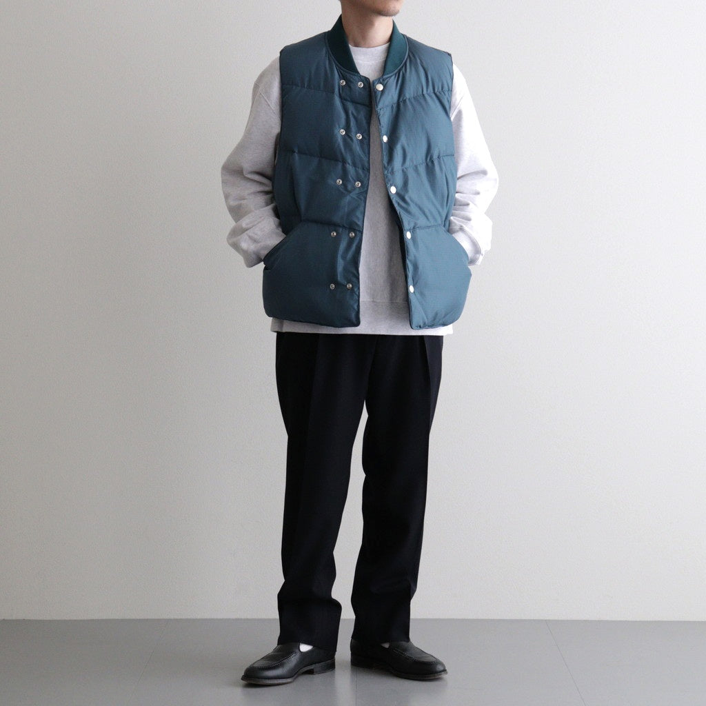 MOUNTAINEER DOWN VEST #CERULEAN [PMAU-VT01]