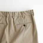 CLASSIC FIT DOUBLE PLEATED TROUSERS #KHAKI [A25A05PT01C]