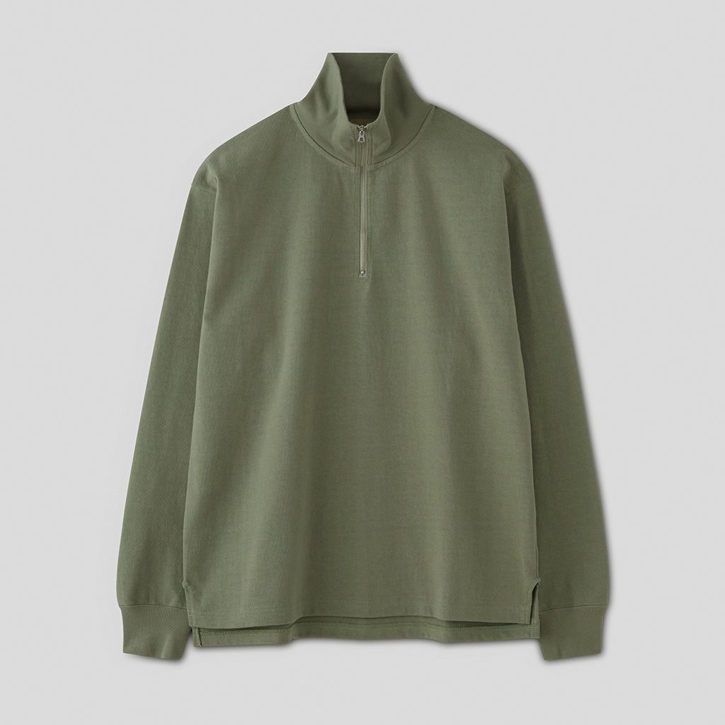 HALF ZIP SPORTING TOP #OLIVE [PMAS-CL01]