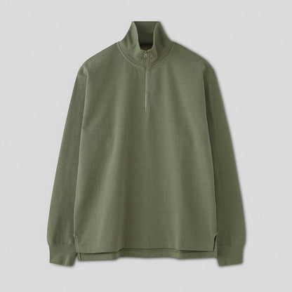 HALF ZIP SPORTING TOP #OLIVE [PMAS-CL01]