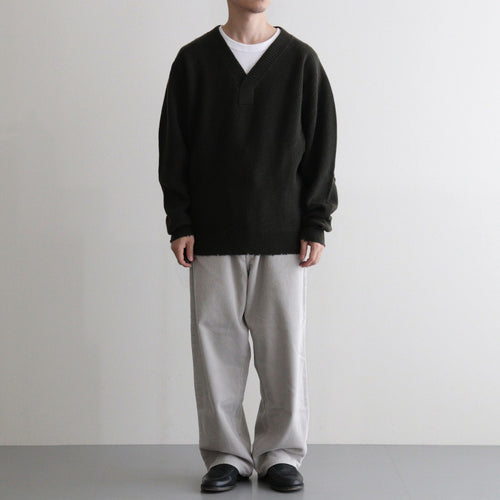 Wool Harf Cardigan ST V-neck #KHAKI [NEP-AW2403]