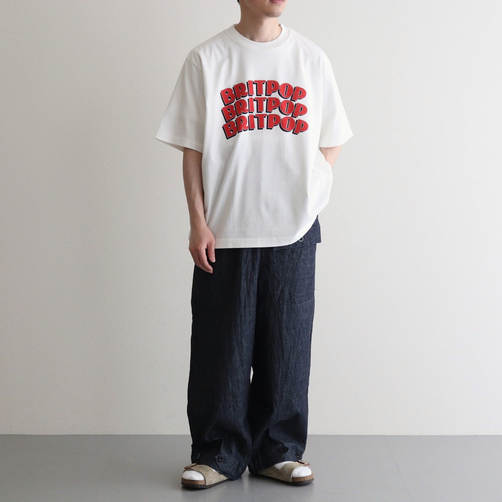 BRITPOP Print Tee WIDE #White×Red-PT [bROOTS25S34A]