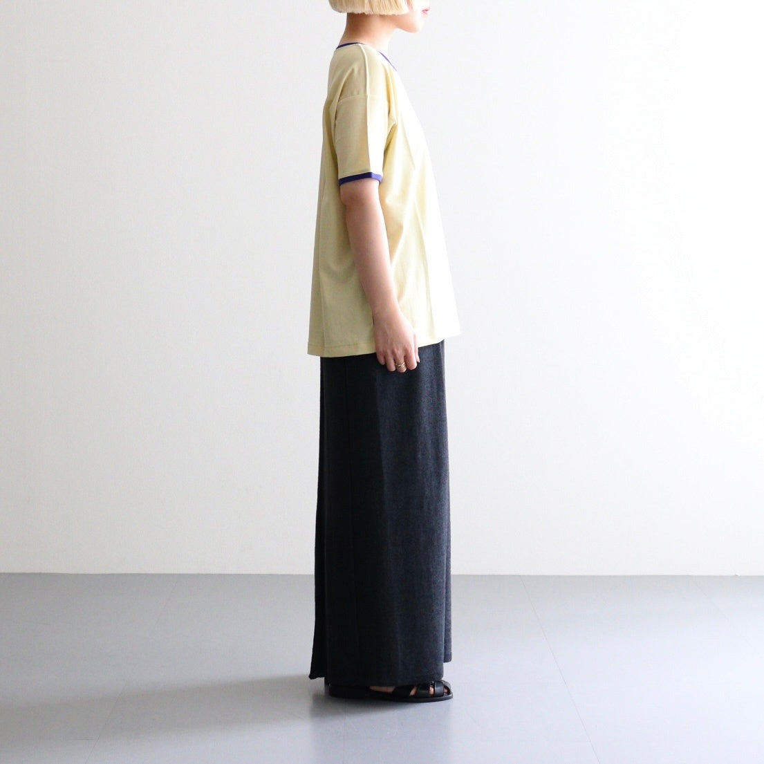 PIMA MOKLODI RINGER TEE #YELLOW × BLUE [26S-BIS-CS61]