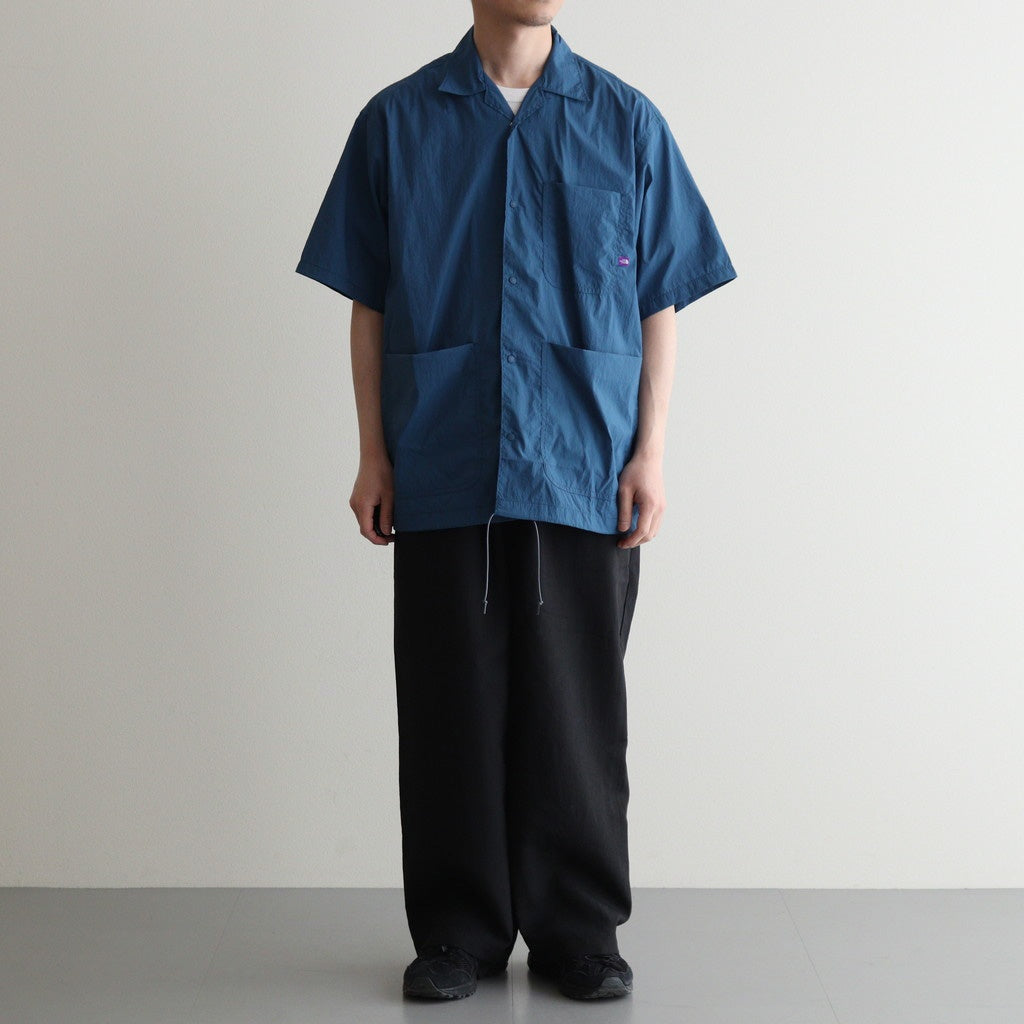 Nylon Taffeta Field S/S Shirt #Teal Blue [N25SG055] - Diffusion
