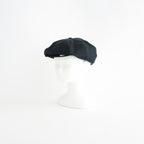 LINEN HERRINGBONE PEAKED CAP #BLACK [261OJ-HT02]