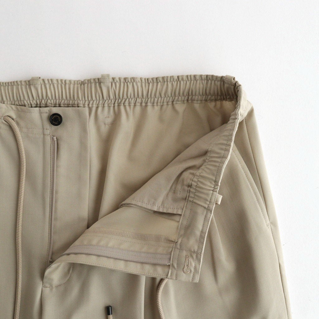 DOUBLE PLEATED EASY TROUSERS #BEIGE [A26A15PT02C]