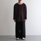 TRIPLE PLEATED EASY TROUSERS #BLACK [A25B03PT01C]