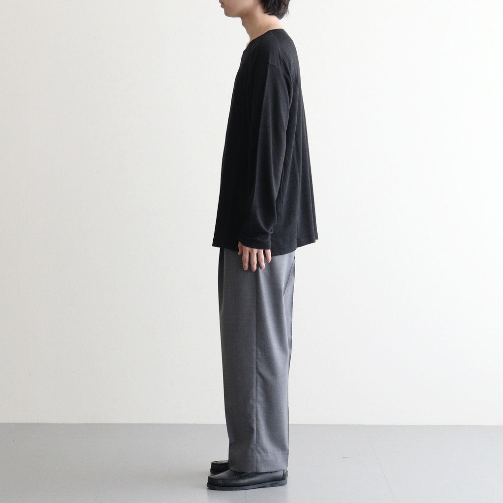 NORMANDY LINEN BASQUE SHIRT #BLACK [BN-26SM-072]