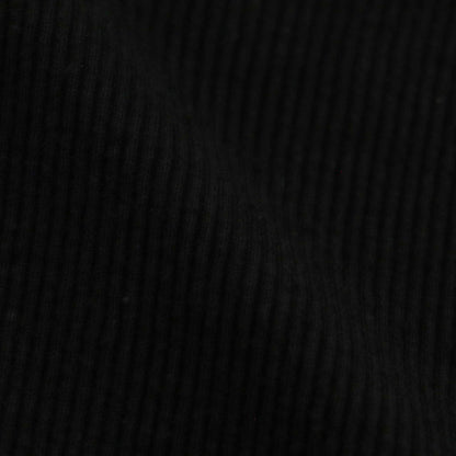 QUATER ZIP SILK NEP RIBED SHIRTS #ONYX BLACK [242OJ-CT05]