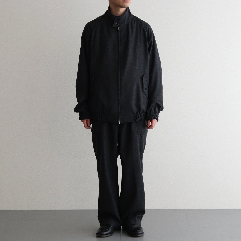 HOPSACK DRIZZLER JACKET #CHARCOAL [PMAT-OT01]