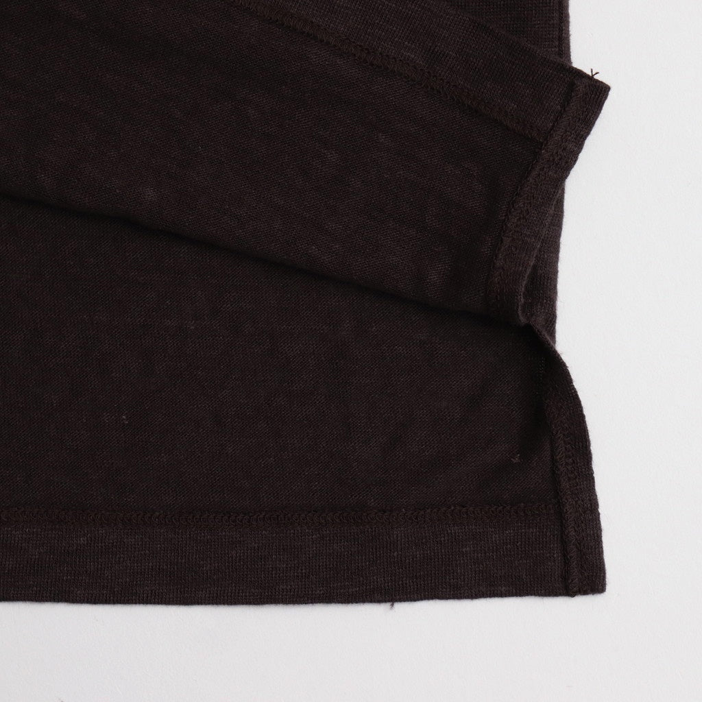 NORMANDY LINEN BASQUE SHIRT #DARK BROWN [BN-25SM-065]