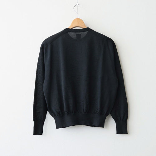 CHOMA CREW NECK CARDIGAN #BLACK [BN-26SL-040]