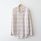 OPEN COLLAR L/S SHIRT #IVORY CHECK [M26A18SH01C]