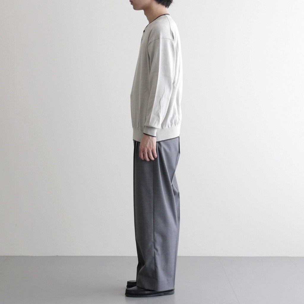 SUPER120'S CHAMBRAY WOOL 3TACK TR #020 GREY [17061 40031]