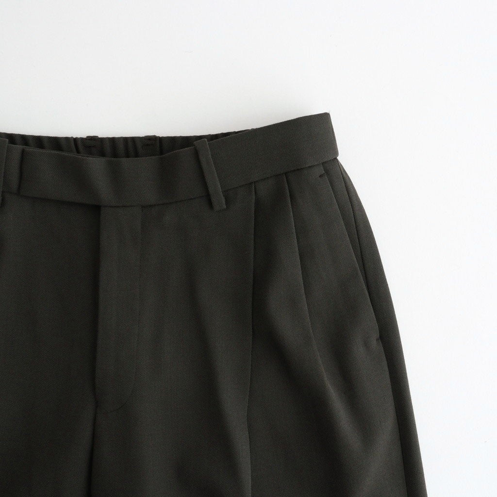 DOUBLE PLEATED SEMI EASY TROUSERS #DARK SAGE [A26C07PT02C]