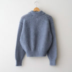 PURE MOHAIR SHAGGY POLO #SAX GRAY [BN-25FL-053]