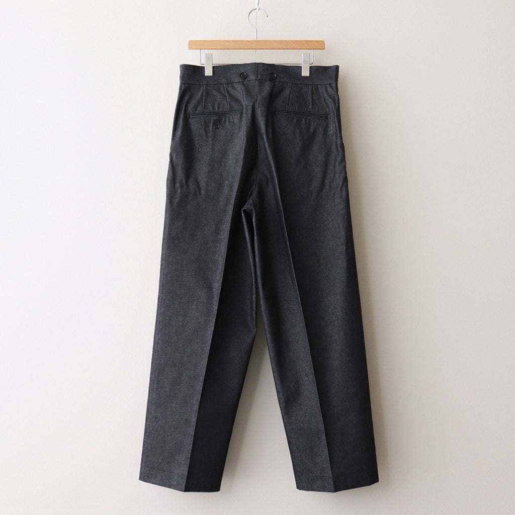 SOLIS COTTON TROUSERS - RIGID DENIM #INDIGO [HV501001]