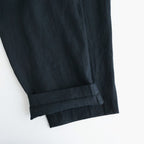 DOUBLE PLEATED EASY TROUSERS #BLACK [A26A22PT02C]