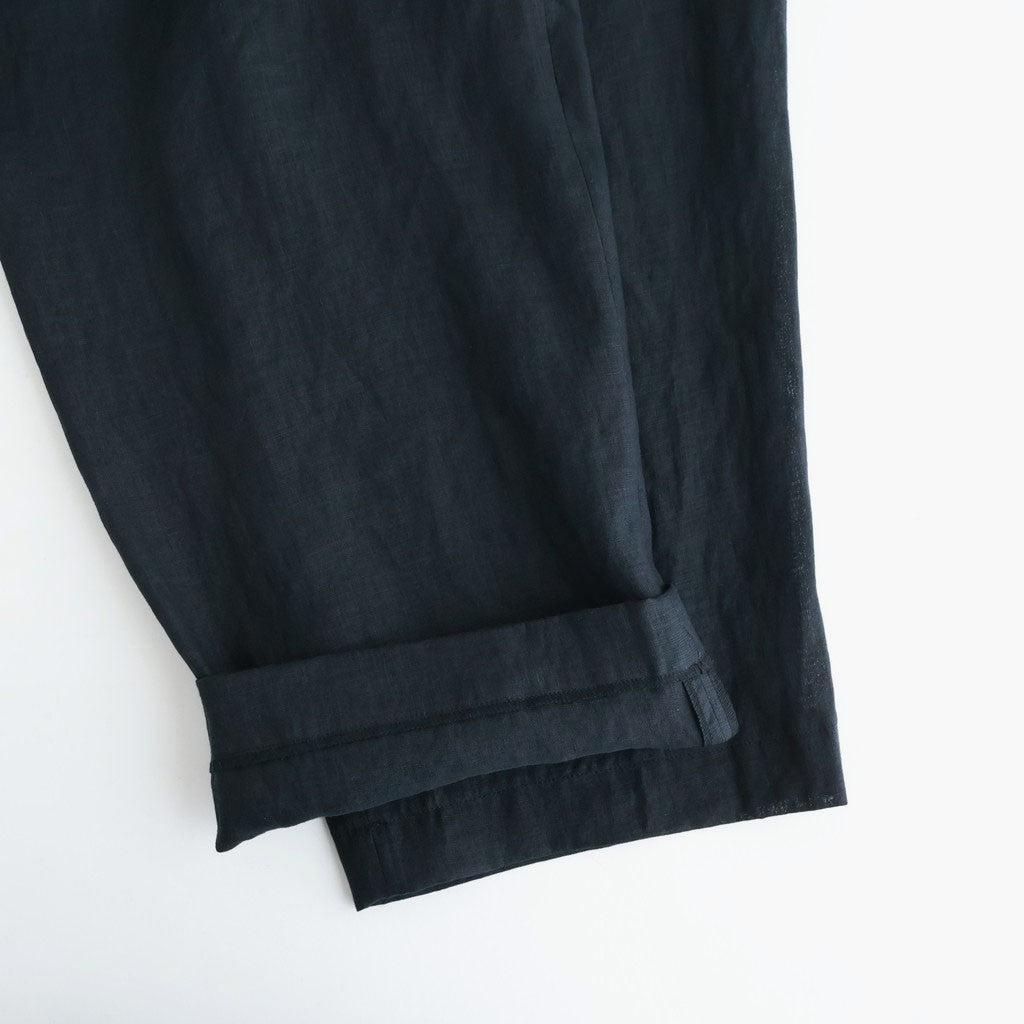DOUBLE PLEATED EASY TROUSERS #BLACK [A26A22PT02C]