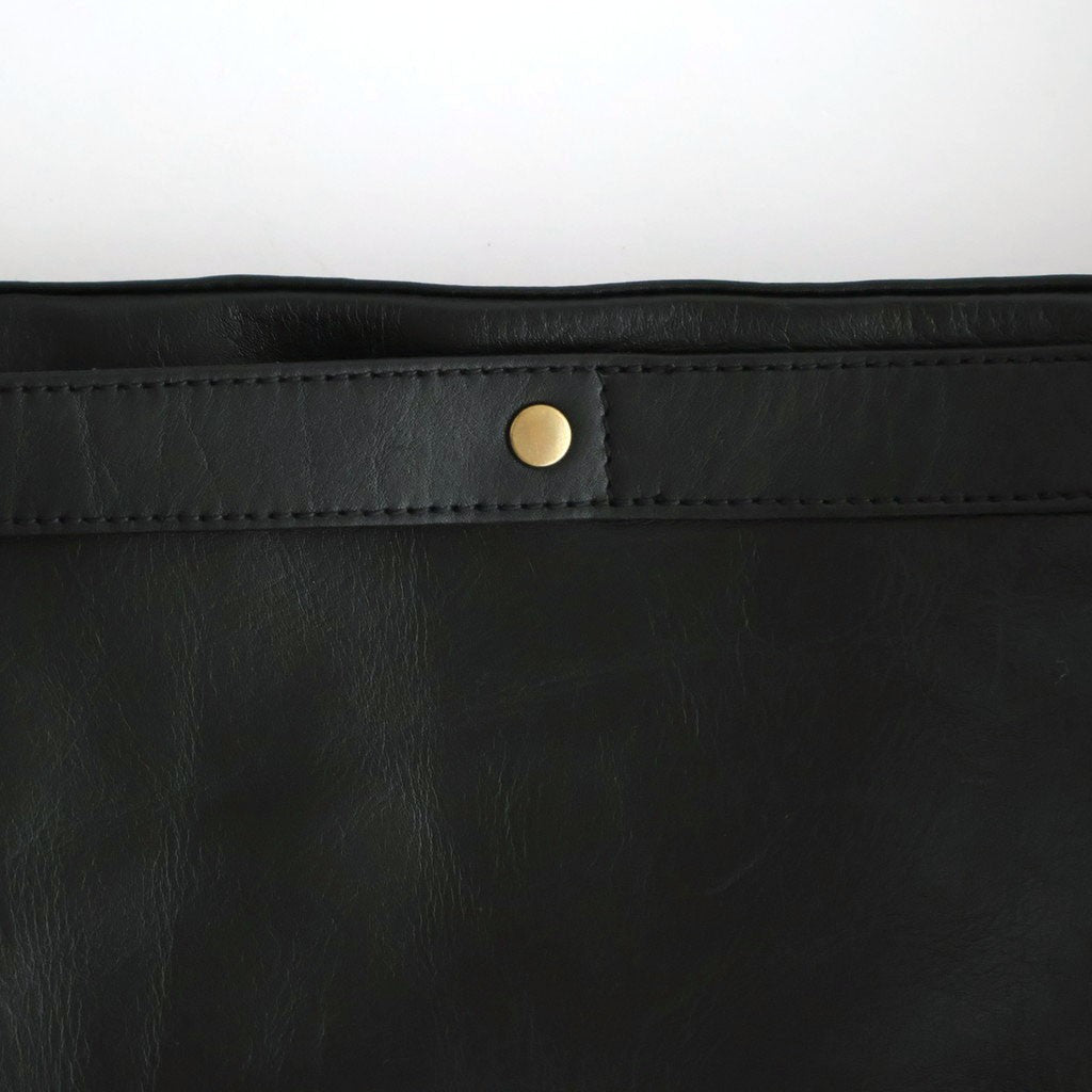 NEW NEWSPAPER BAG M #BLACK [BG-41-C-COW-5]