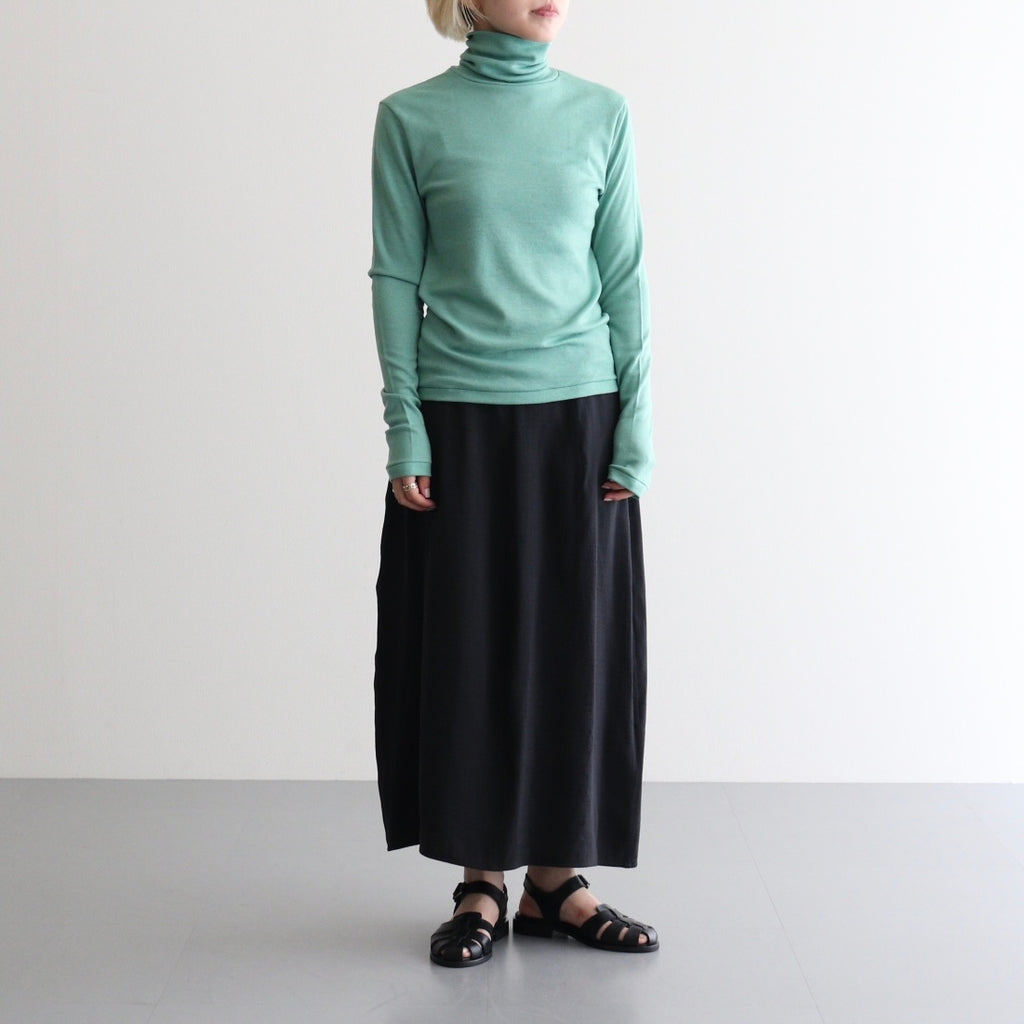 Wool Rib Turtle Neck #FadeGreen [BHSW24F12F26]