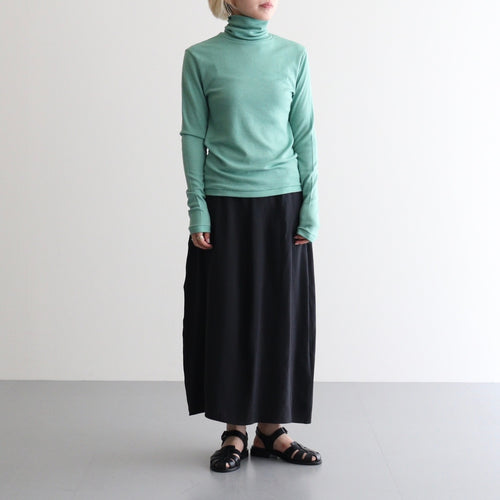 Wool Rib Turtle Neck #FadeGreen [BHSW24F12F26]