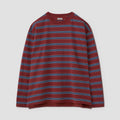 BORDER LONG SLEEVE TOP #N.REDxSAX [PMAT-CL02]
