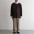 NORMANDY LINEN BASQUE SHIRT #DARK BROWN [BN-25SM-065]